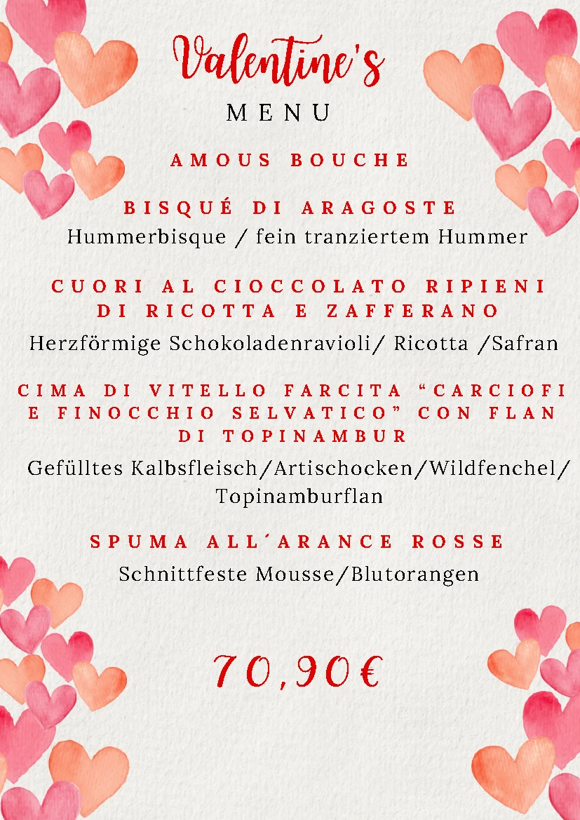 Valentinstag Menü <br>14. Februar 2026 – Bild 2