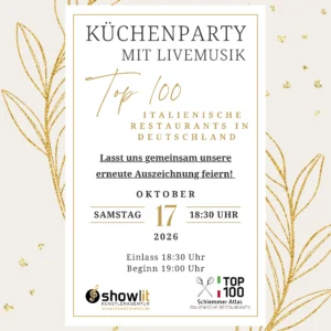 TOP 100 Küchenparty<br>17. Oktober 2026<br>19.00 Uhr